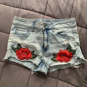 American eagle high rise jean shorts